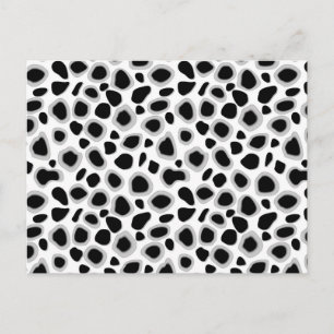 Leopard Print - Black and White Vykort