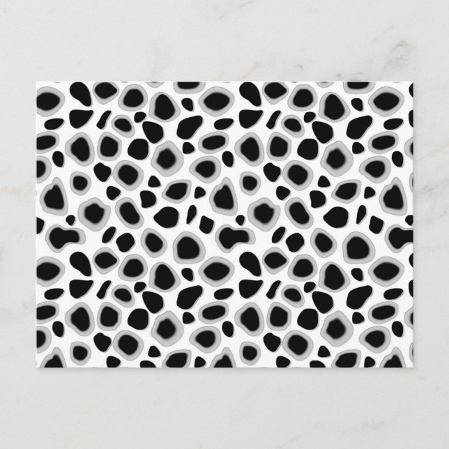 Leopard Print - Black and White Vykort (Framsida)