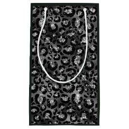 Leopard Print Black och Silver Grått