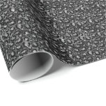 Leopard Print Black och Silver Grått Presentpapper<br><div class="desc">Leopard Print Animal Print Black och Silver Grått Wrapping papper. Underbar för hennes födelsedag.</div>