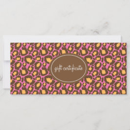 Leopard Print Boutique Stil Gift-certifikat