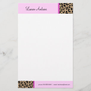 Leopard Print Brevpapper