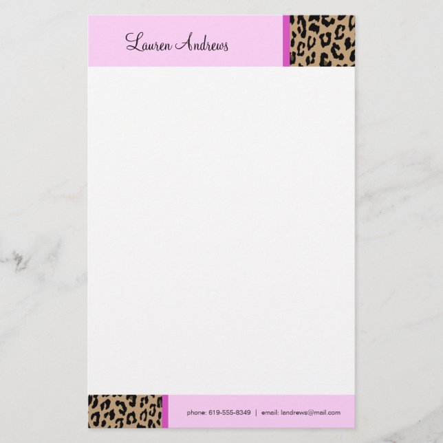 Leopard Print Brevpapper (Framsida)