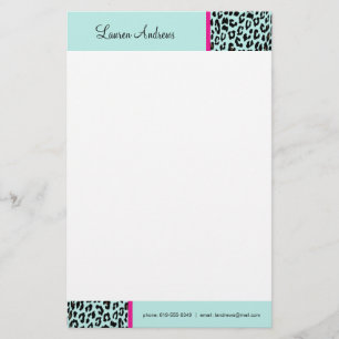 Leopard Print Brevpapper