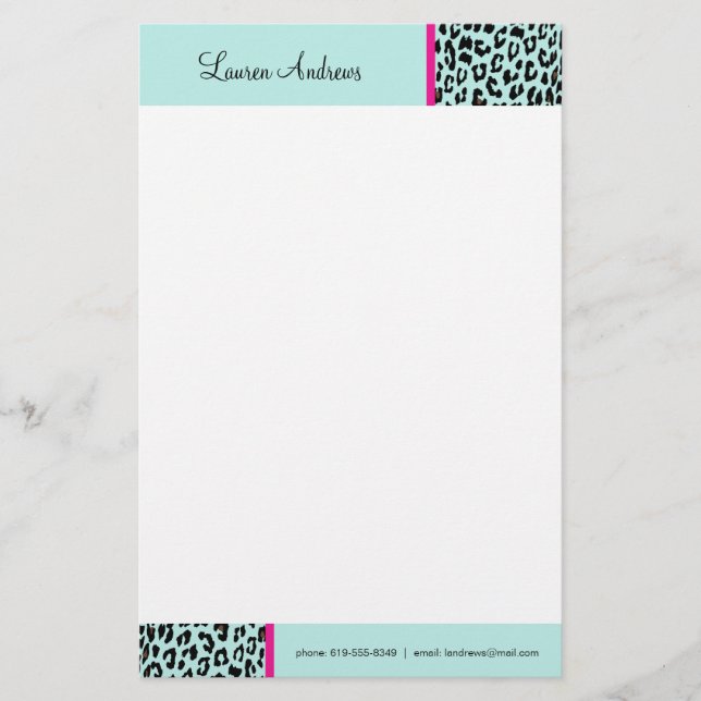 Leopard Print Brevpapper (Framsida)
