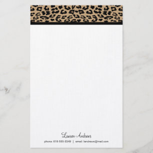 Leopard Print Brevpapper
