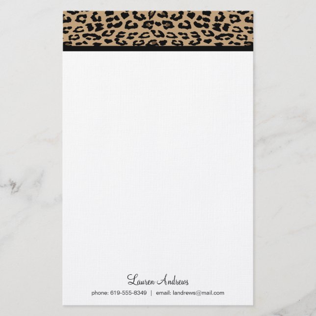 Leopard Print Brevpapper (Framsida)