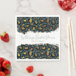 Leopard Print Bridal Shower Cocktail Napkins Pappersservett