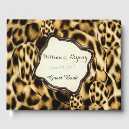 Leopard Print Bröllop Guest Bok