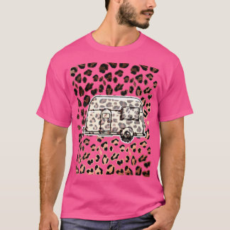 Leopard Print Camper Van Outdoor Natature Animal P T Shirt