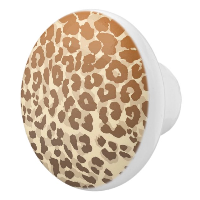 Leopard Print Ceramic Cabinet Knob Knopp (Höger)