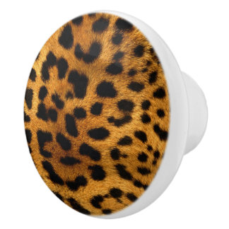 Leopard Print/Ceramic Knob Knopp