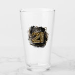 Leopard Print Cheers to 21st Birthday Hip Barware Glaskopp<br><div class="desc">Bläck Cloud in black,  guld,  square,  Leopard Print Balloons in 21 with anpassningsbar CHEERS TO in white. Enkel att personlig text,  färg,  teckensnitt. Underbar 21:a födelsedagserbjudande,  Party Roligt tema,  Gift för firande på vilden. Modern,  Chic,  Roligt. Blanda och matcha hela samlingen av djurutskrifter med TMCdesign.</div>