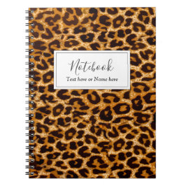 Leopard print cheetah animal print anteckningsbok