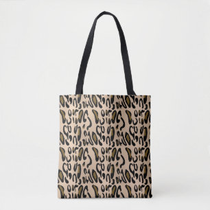 Leopard Print Cheetah Mönster Tote Shopping bag Tygkasse