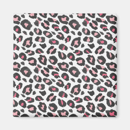Leopard print, cheetah print, rosa, girly magnet