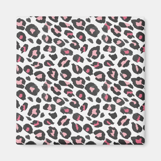 Leopard print, cheetah print, rosa, girly magnet (Framsidan)