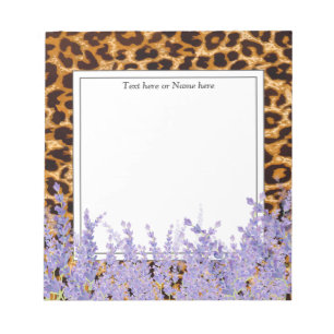 leopard print, cheetah, trendig, blommigt, söt, anteckningsblock