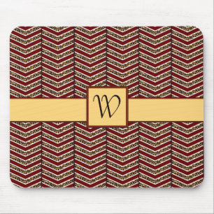 Leopard Print Chevron Mousepad Musmatta