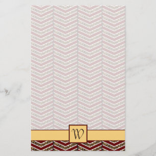 Leopard Print Chevron Stationery Brevpapper