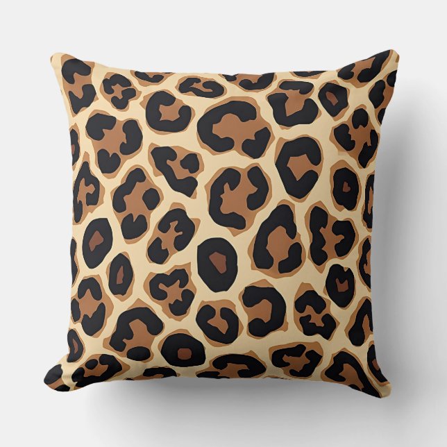 Leopard Print Chic Animal Mönster Design for Fashi Kudde (Framsida)