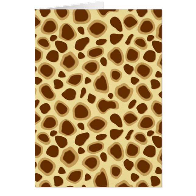 Leopard Print - Chocolate Brown och Camel Tan OBS Kort (Framsidan)
