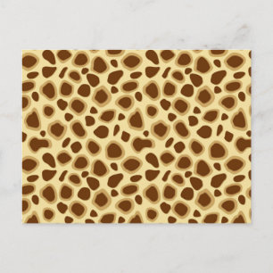 Leopard Print - Chocolate Brown och Camel Tan Vykort