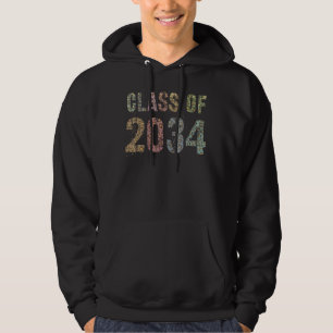 Leopard Print Class of 2034 Future Studenten Bra Hoodie