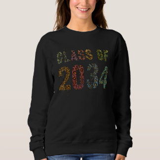 Leopard Print Class of 2034 Future Studenten Bra T Shirt