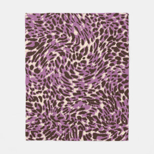 Leopard Print, Classic Animal Mönster. Fleecefilt