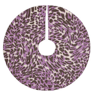 Leopard Print, Classic Animal Mönster. Julgransmatta Borstad Polyester