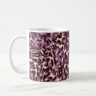 Leopard Print, Classic Animal Mönster. Kaffemugg