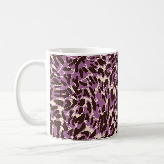 Leopard Print, Classic Animal Mönster. Kaffemugg (Vänster)