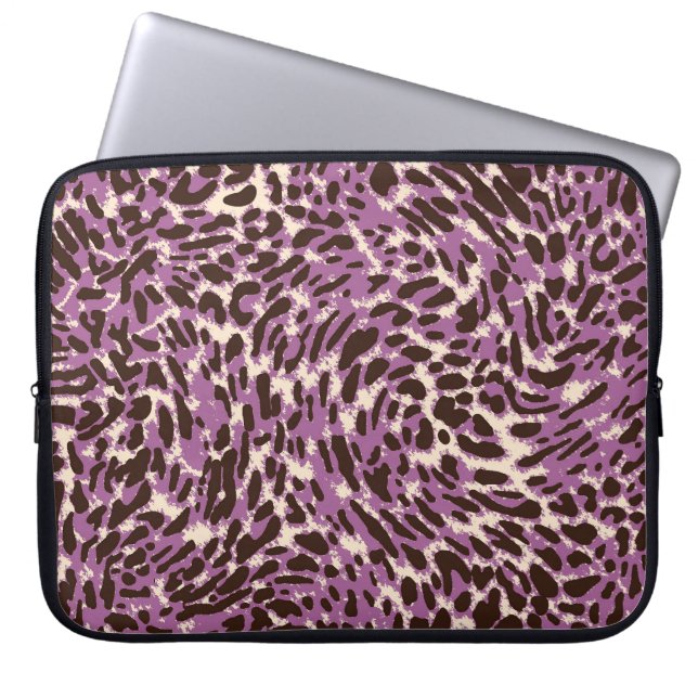 Leopard Print, Classic Animal Mönster. Laptop Fodral (Framsidan)