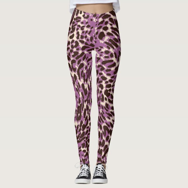 Leopard Print, Classic Animal Mönster. Leggings (Framsida)
