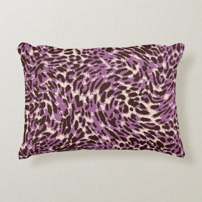 Leopard Print, Classic Animal Mönster. Prydnadskudde (Framsidan)