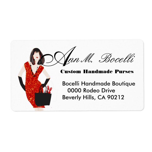 Leopard Print Clothing Handmade Business Fraktsedel (Framsidan)