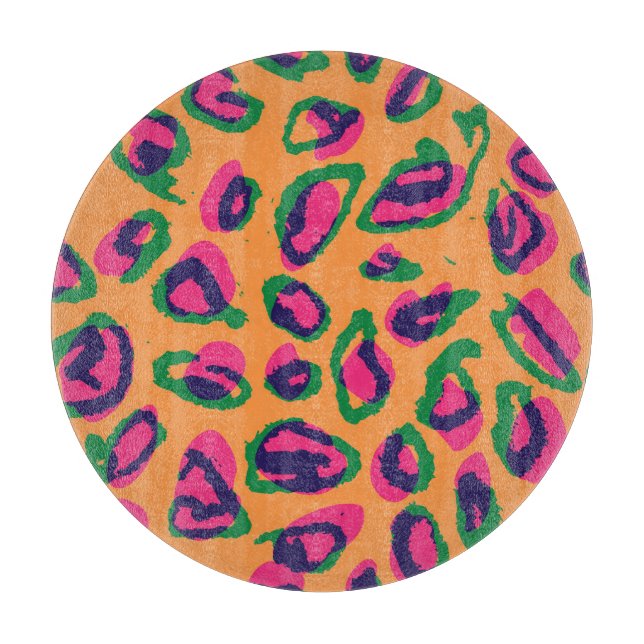 Leopard Print, Colorful Animal Mönster. (Framsidan)