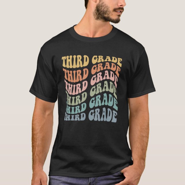 Leopard Print Colorful Cheetah Third Klass School T Shirt (Framsida)