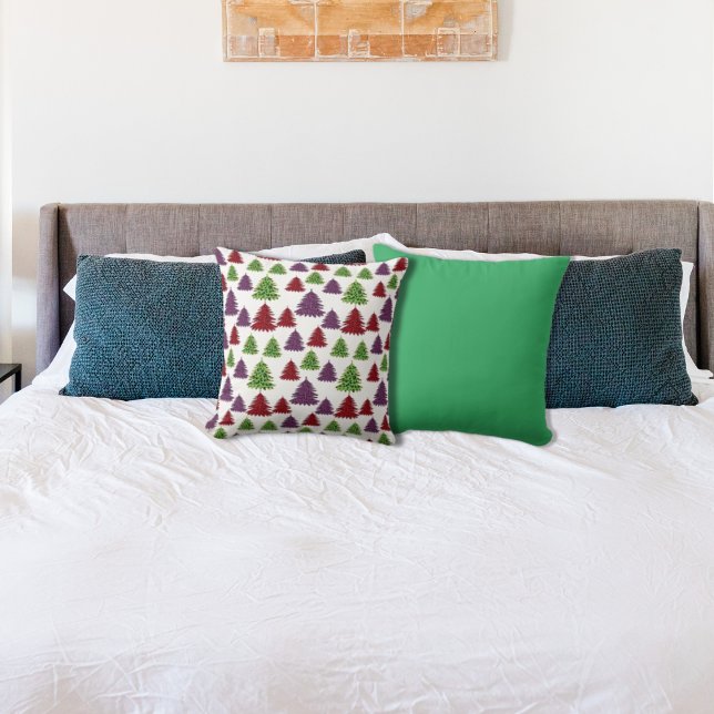 Leopard Print Colorful God jul Träd Kudde (Skapare uppladdad)