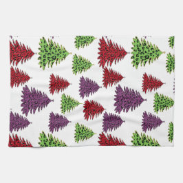 Leopard print colorful julgranar kökshandduk