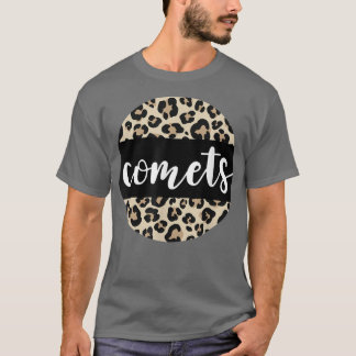 Leopard Print Comets Team Mascot School Spirit Gam T Shirt