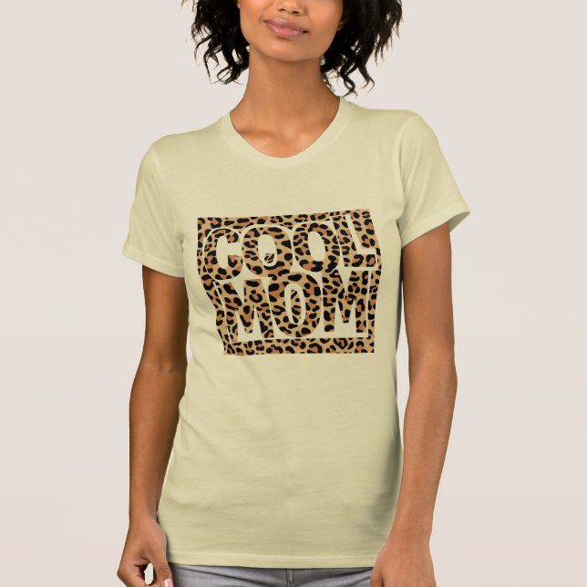 Leopard Print Coola Mamma Snyggt Mors dag T Shirt (Framsida)