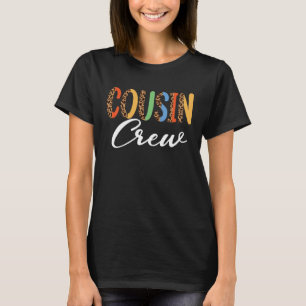 Leopard Print Cousin Crew Matching Family Reunion T Shirt