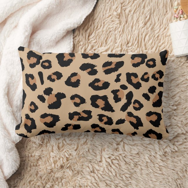 Leopard Print Dekorativ kudde (Filt)