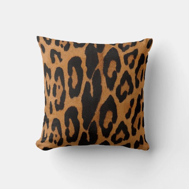 Leopard Print Dekorativ kudde, Safari Camel & Blac Kudde (Framsida)
