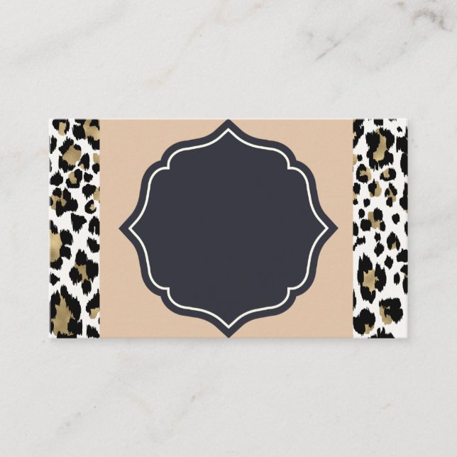 Leopard Print Designer Business/Appte Card Visitkort (Framsida)
