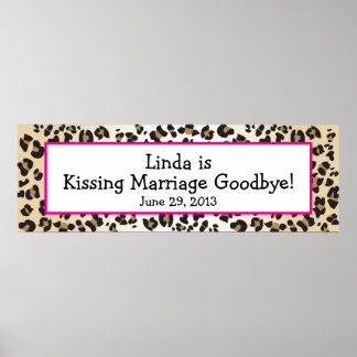 Leopard Print Divorce Party-banderoll Poster