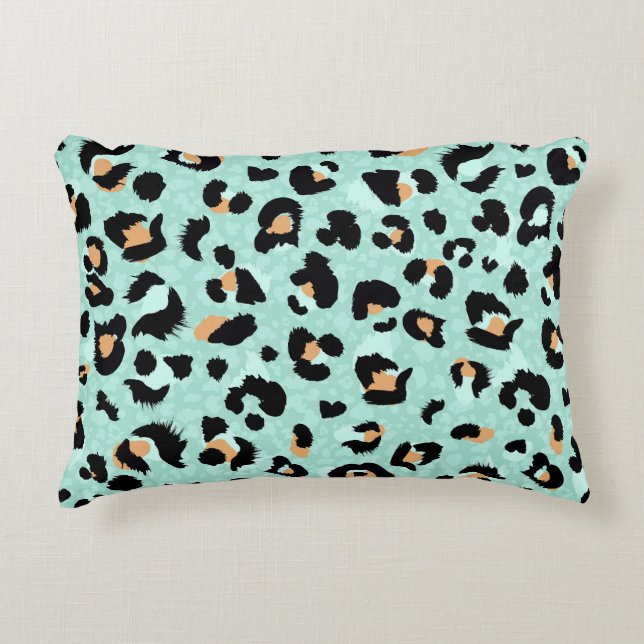 Leopard print, djur mönster prydnadskudde (Framsidan)