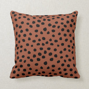 Leopard Print Dots Rust Terracotta Cheetah Spots Kudde
